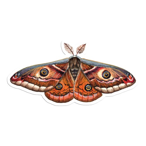 Cecropia Moth Vinyl Sticker - Etsy