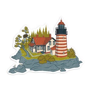 West Quoddy Head Lighthouse Vinyl Sticker