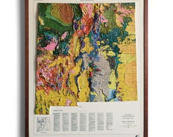 Mapa de Nuevo México de 1965 / Relieve en 3D REAL