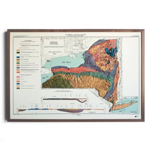 1973 New York Map | REAL 3D Raised Relief