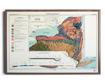 Mapa de Nueva York de 1973 / Relieve en 3D REAL