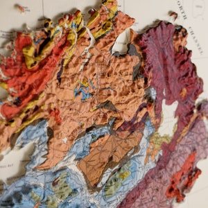 1962 Ireland Map | REAL 3D Raised Relief - Etsy