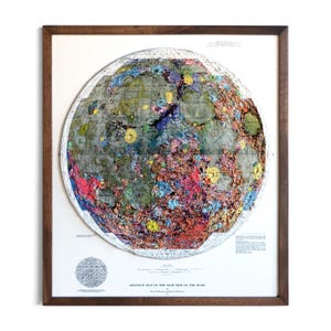 Mond Geologische Karte | ECHTES 3D Relief