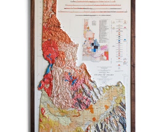 Mapa de Idaho de 1959 / Relieve en 3D REAL