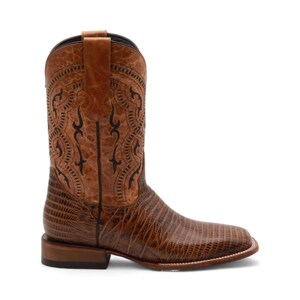 Minnesota Men's Camel Lizard Print Leather Boots image 2
