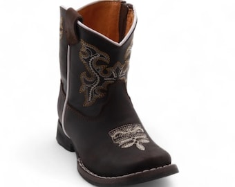 Jayden Kids Brown Leather Boots