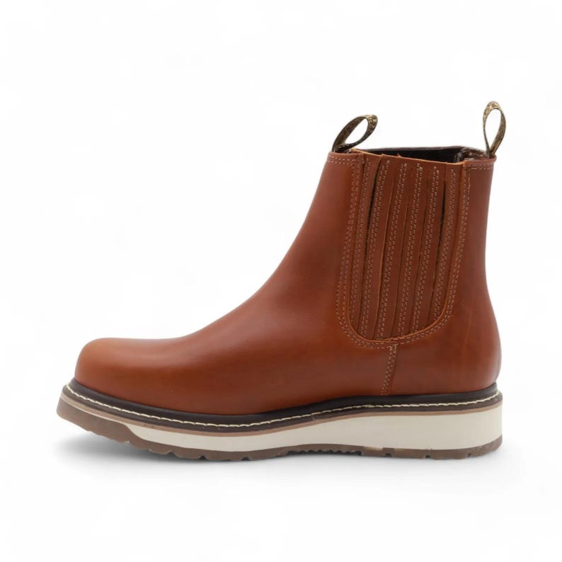Botas cortas de piel color camel para hombre de Termo imagen 3