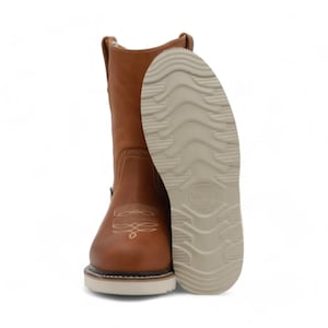 Botas Alfa de piel color camel para hombre imagen 7