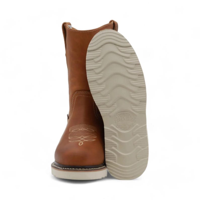 Botas Alfa de piel color camel para hombre imagen 7