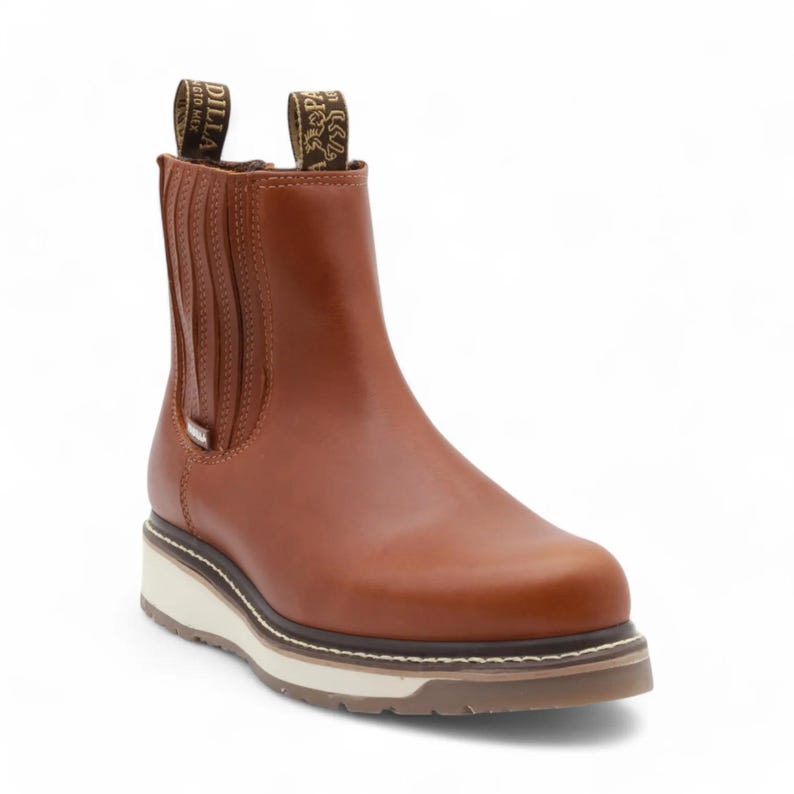 Botas cortas de piel color camel para hombre de Termo imagen 1