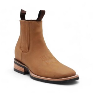 Iowa Men's Camel Leather Short Boots image 1