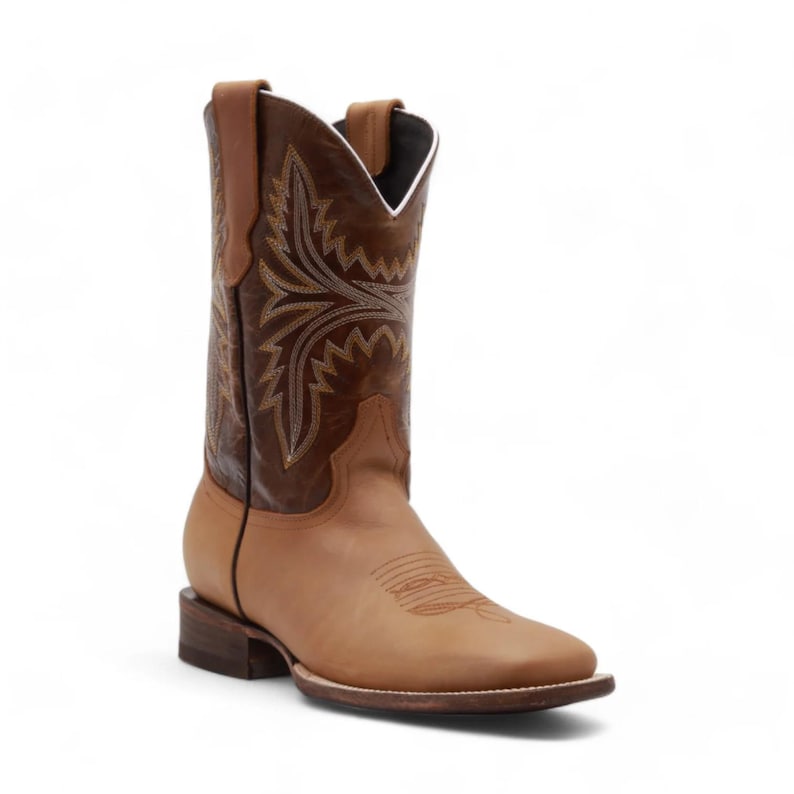 Texas Men's Camel Leather Boots image 1