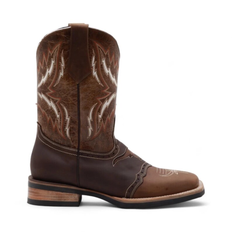 Longhorn Men's Camel Leather Boots image 2