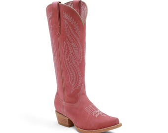 Parade Women's Pink Leather Western Boots Snip Toe Leather Sole