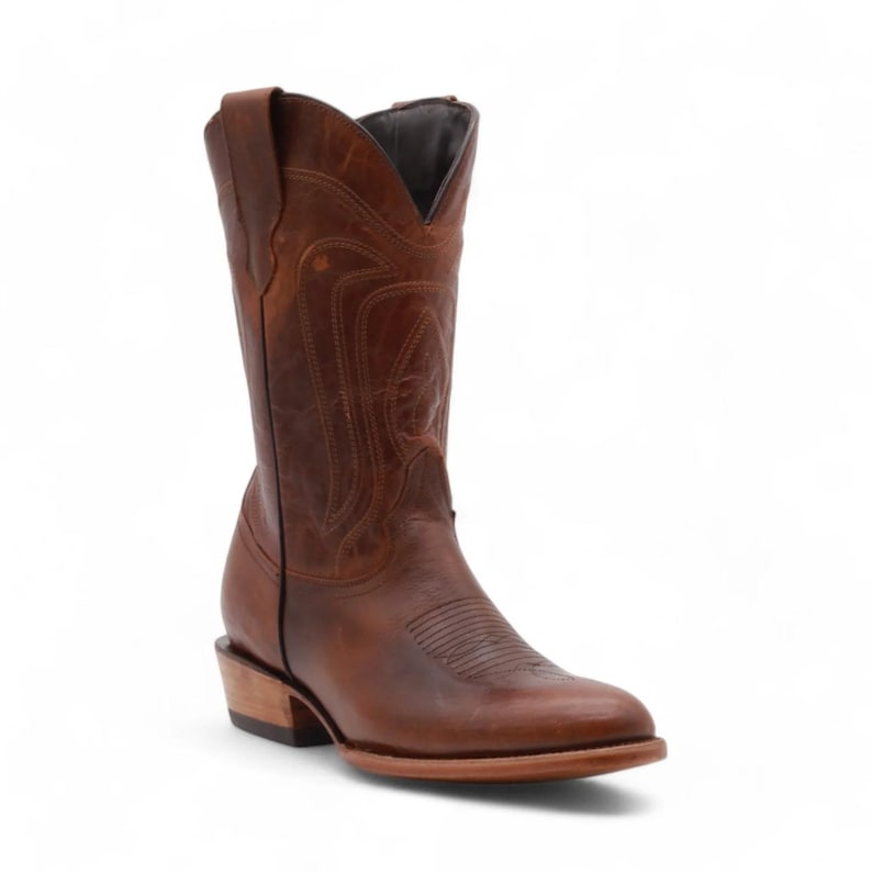 Botas de piel color camel para hombre de Beck imagen 1