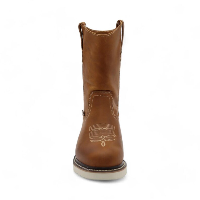 Botas Alfa de piel color camel para hombre imagen 4