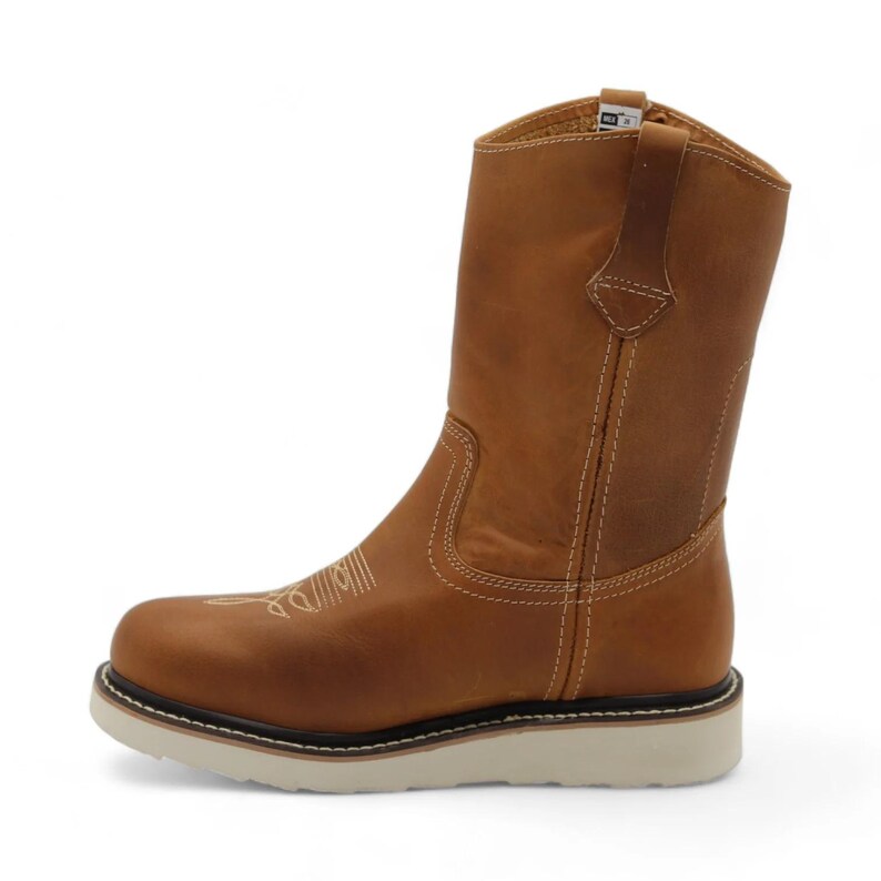 Botas Alfa de piel color camel para hombre imagen 3