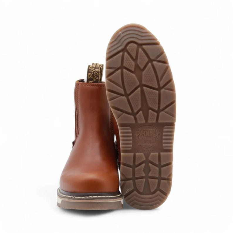 Botas cortas de piel color camel para hombre de Termo imagen 7