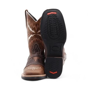 Longhorn Men's Camel Leather Boots image 7