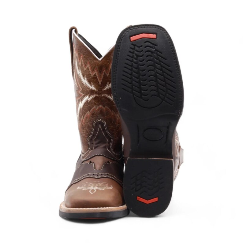 Longhorn Men's Camel Leather Boots image 7
