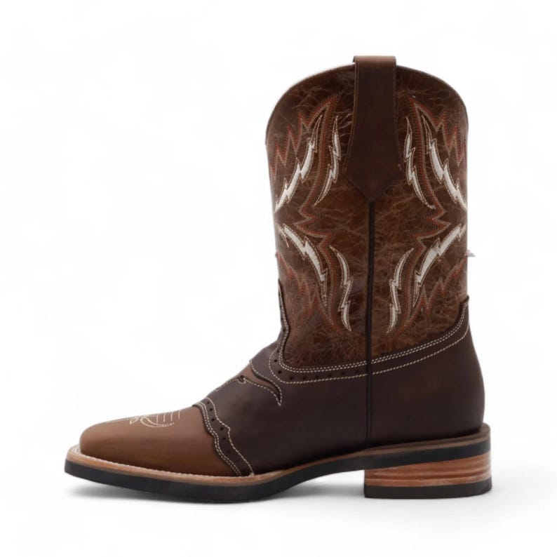 Longhorn Men's Camel Leather Boots image 3