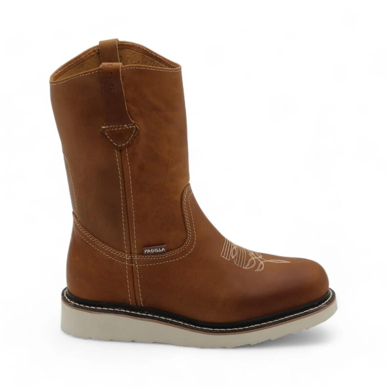 Botas Alfa de piel color camel para hombre imagen 2