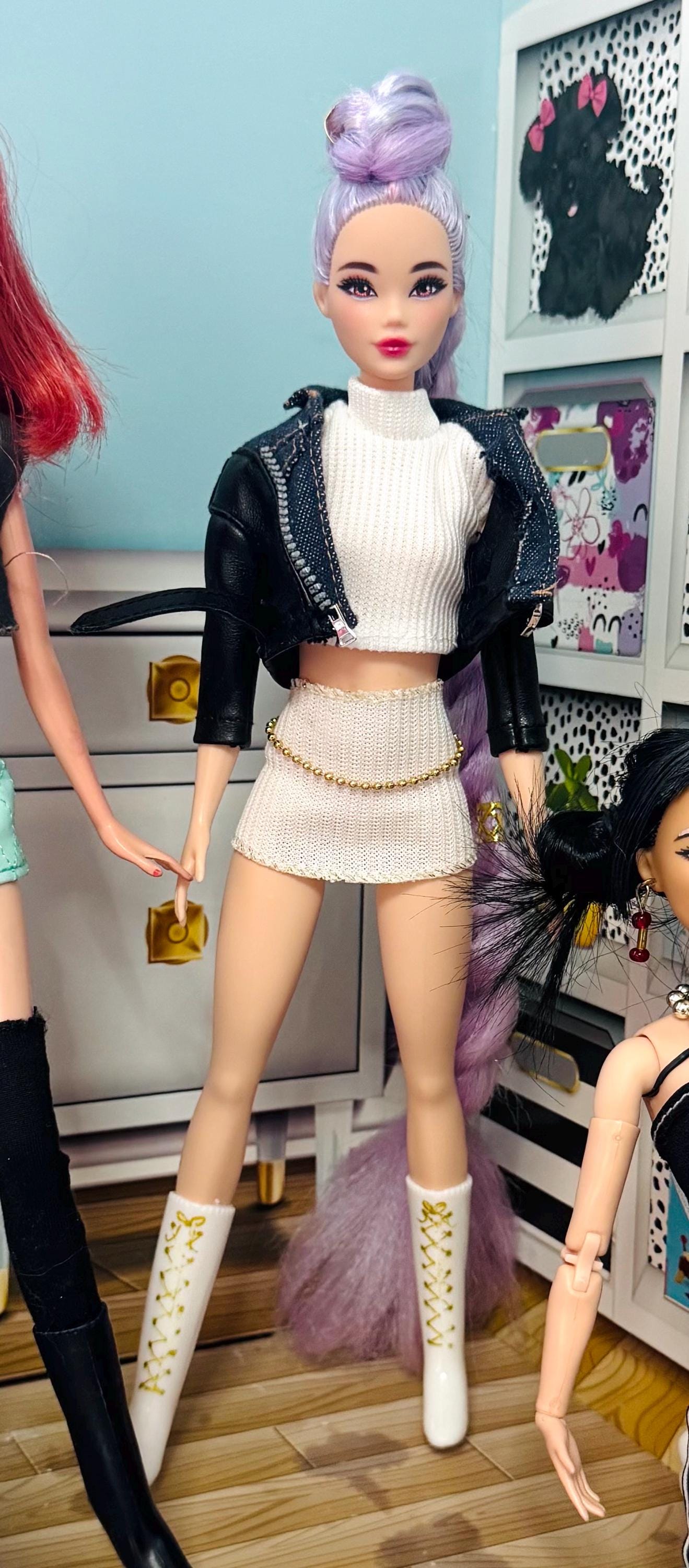 Barbie Mini Skirt Outfit Barbie Pleated Denim Mini Skirt Litlookz