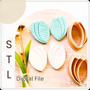 File STL per taglierina in argilla polimerica Petals: design di orecchini per stampante 3D (download digitale)