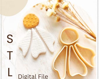 Flower Digital STL File Polymer Clay Cutter, Stl Clay Cutter File, Earring clay cutter,  Instant Download, STL file for 3D Printer