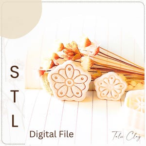 File STL per taglierina per argilla con goffratura floreale: design per orecchini in argilla polimerica (download digitale)