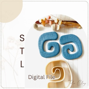 Organic Polymer Clay Earring Cutter STL File: 3D Printer Download (25-45mm Sizes Available