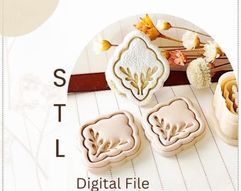 Cortador de arcilla con marco marroquí: Diseño de aretes en relieve (descarga digital STL)