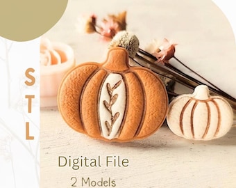 Pumpkin  Fall  Polymer Clay Cutter set :  (Digital Download)