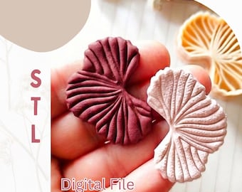 Archivo STL para cortador de arcilla polimérica floral: Diseño de pendientes de flores (30-45 mm, descarga digital)