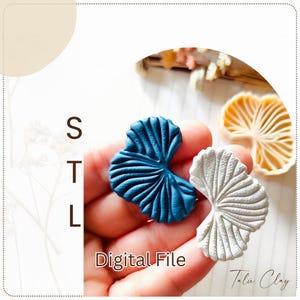 Floral Polymer Clay Cutter STL File: Flower Earring Design (30-45mm Digital Download