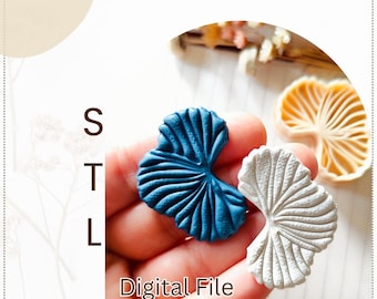 Floral Polymer Clay Cutter STL File: Flower Earring Design (30-45mm Digital Download