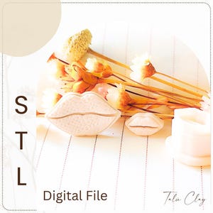 File STL labbra: taglierina per argilla polimerica per orecchini (download digitale)