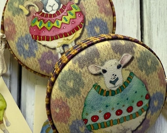 Emma Ball Sheep in Sweaters Retractable Tape Measure