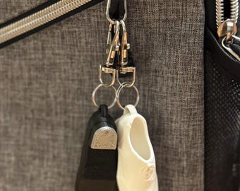 Tap Shoe Keychain. 3D printed Keychain with metal clasp.