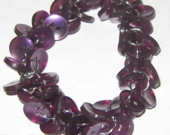 Bouton violet Chunky Charm Bracelet