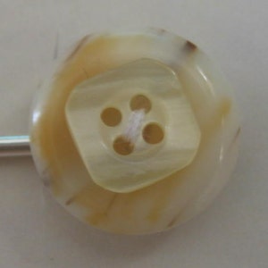 Fun New Lolli-Pin Vintage Swirled Butterscotch and Ivory Bobby Pin image 1