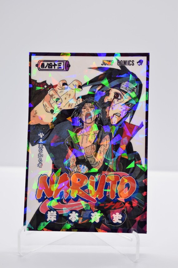 Sasuke and Itachi Manga Cover Holographic Anime Sticker - Naruto Shipudden