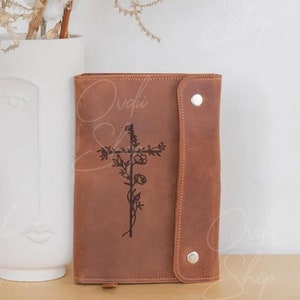 Engraved bible cover for woman, Hard bible cover, Large bible cover, Personalized bible cover leather, Leather bible cover women