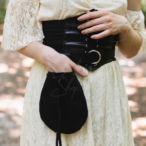 Renaissance Tasche Gürtel, Larp Gürteltasche, Mittelalter Beutel, Cosplay Gürteltasche, Ledertasche Gürtel, Leder Renaissance Tasche, Kostüm Gürteltasche