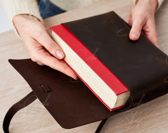 Wrapped leather bible cover, Holy Bible cover, Engraved Bible cover, Leather Bible case, Bible sleeve cover, Bible wrap, Leather book holder