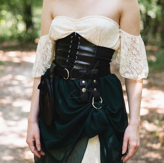 Renaissance Skirt Hikes, Leather Belt Loop, Skirt Hike Belt