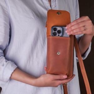 Monedero de cuero tipo bandolera para teléfono, Cartera tipo cartera, Cartera de cuero tipo bandolera para teléfono, Cartera personalizada para teléfono, Bolso bandolera para celular, Cartera para iPhone