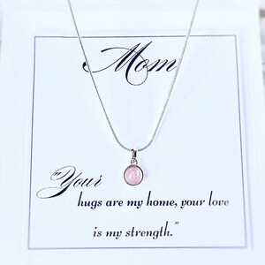 Kristalzilveren ketting | Kerstsieradencadeau voor moeder | Veel berichtkaarten beschikbaar | Gepersonaliseerd cadeau moederketting | Cadeau voor moeder.