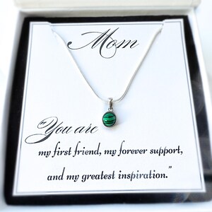 Malachietzilveren ketting | Kerstsieradencadeau voor moeder | Veel berichtenkaarten beschikbaar | Gepersonaliseerd cadeau moederketting | Cadeau voor moeder