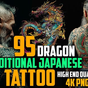 95 Traditional Japanese Dragon (PNG Files)-4K- High Quality - Vol 03